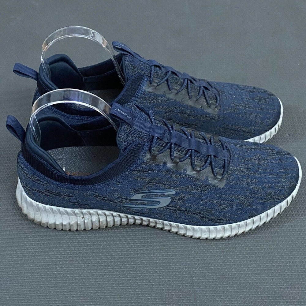 Skechers Mens Elite Flex Hartnell Navy Blue Sneakers Shoes 52642 Size 11